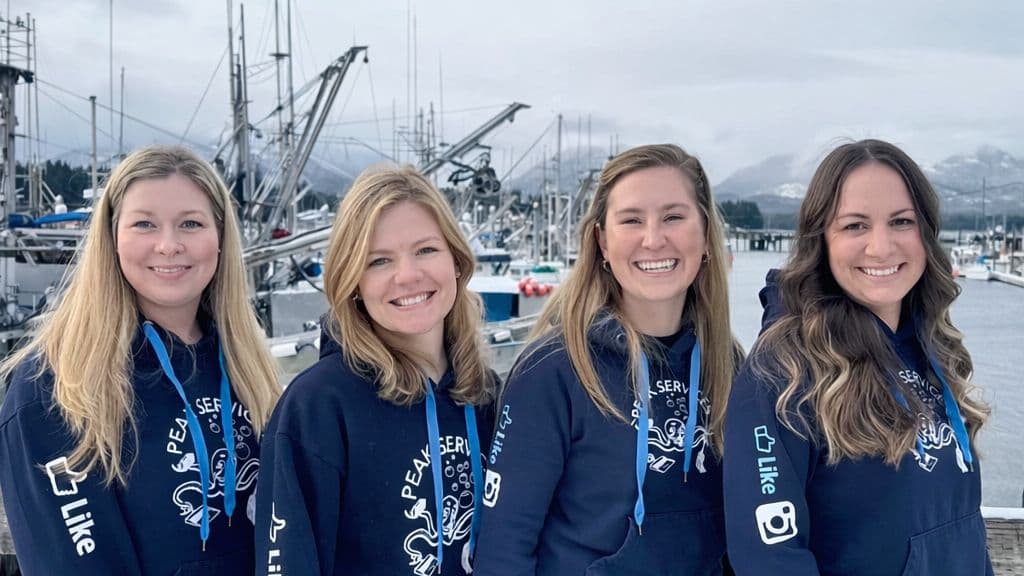The Peak Services team at the Ketchikan harbour